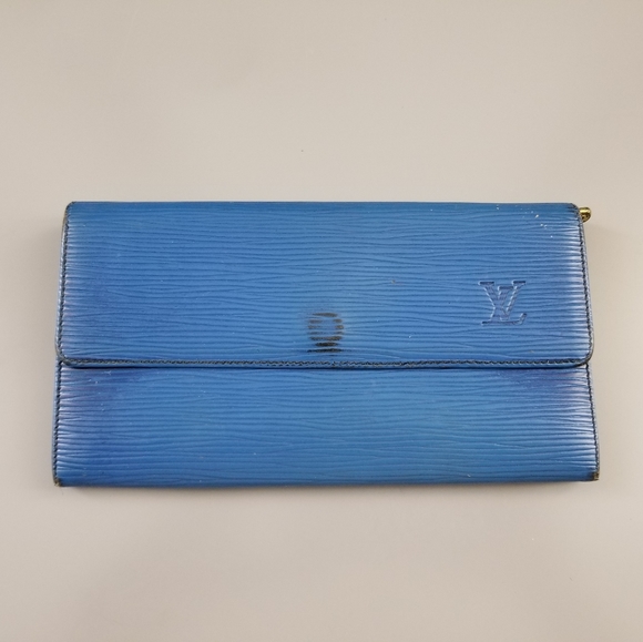 LOUIS VUITTON Vintage Epi Leather Portefeuille Sarah Wallet/Spain - Picture 15 of 16